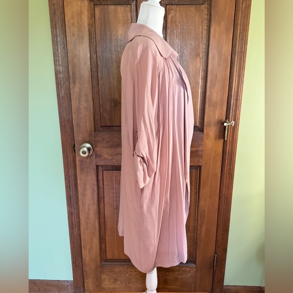 Code x Mode Size Small Open Front Loose Fitting Light Pink Long Blazer w/pockets - Picture 5 of 12
